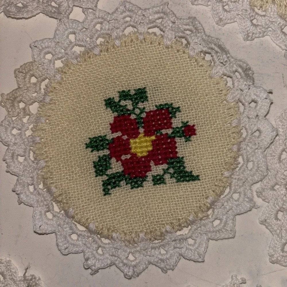 Set of 14 Coasters Cup Mat Pad Embroidered Lace Doilies 11cm/11cm(4